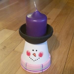 Snowman Candle Holder